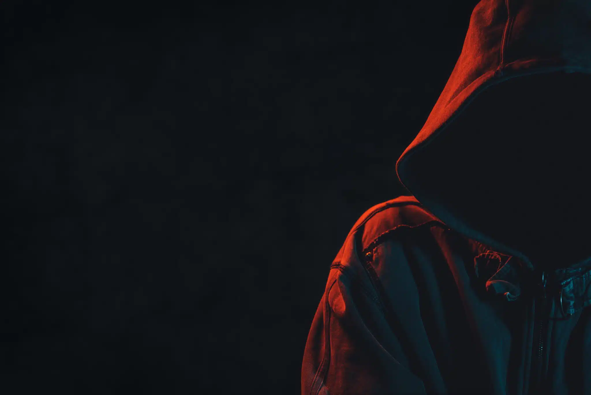 Man wearing a hoodie