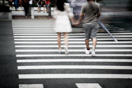 Pedestrian Accident With A Car In A Crosswalk