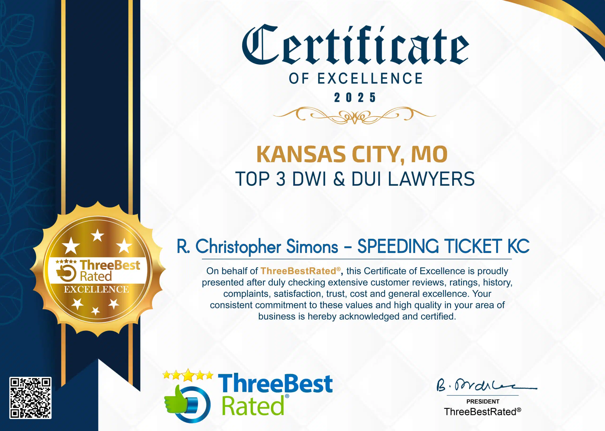 Certificate of Excellence 2025